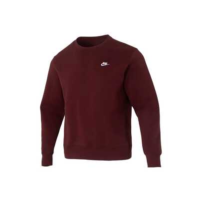  Áo nỉ dài tay cổ tròn thoáng khí Nike Swoosh, nam, màu đỏ đậm