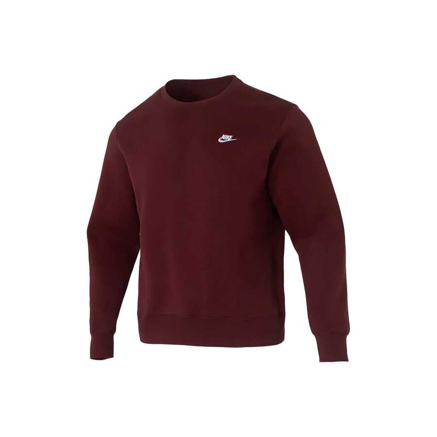 Áo nỉ dài tay cổ tròn thoáng khí Nike Swoosh, nam, màu đỏ đậm - Đỏ sẫm - Xem 1