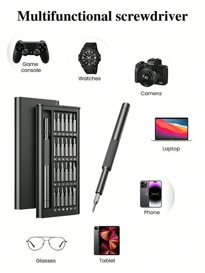 1 set 25-i-1 precisionsskruvmejselsats, [lagerstål] liten skruvmejsel professionell magnetisk mini reparationsverktygssats, lämplig för telefoner, datorer, klockor, bärbara datorer, spelkonsoler, glasögon, elektronik