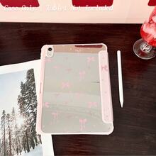 1个粉色蝴蝶结星星图案平板保护套 - 闪亮简约甜美风格，三折支架防震保护套，带笔槽，适用于iPad、iPad Air 13(M3 2025)、iPad Air 11(M3 2025)、iPad 11(A16 2025)，支持自动唤醒/睡眠功能 - 彩色 - 查看 9