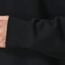 Nike Swoosh Logo 刺繡純色保暖內裡連帽運動衫，男款，黑色 - 黑色 - 查看 5