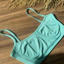 Cropped Half-Cup Top In Colors - Green - View 1