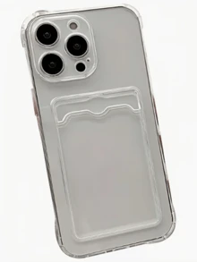 透明极简卡槽手机壳，兼容苹果设备；可放置银行卡和照片。 - 無色 - 查看 4