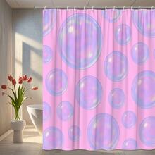 Cute Pink Bubble Shower Curtain S Bathroom Decor - White - View 1