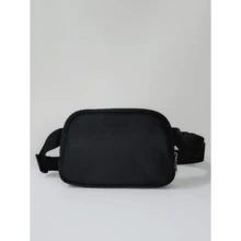 Sports Waist Pack/Crossbody Bag, Suitable For Running, Hiking, Cycling, Fitness And Other Sports, Fashion Casual Minimalist, Unisex, Suitable For Students. Mini Waist Pack With Adjustable Shoulder Strap, Unisex, One Shoulder Crossbody Bag, Suitable For Outdoor Sports, Running, Travel, Black, College Style Waist Pack, Suitable For The First Day Of School. - 黑色 - 查看 3