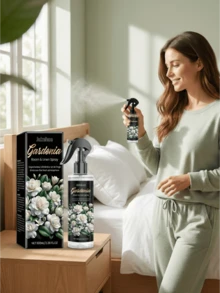 2pcs Spray Ambientador Natural de Gardenia para Interiores Aroma Relajante de Flores Frescas Elimina Malos Olores Duradero, para Sala, Baño, Dormitorio y Oficina - A - Ver 3