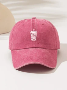 1 chiếc Mũ lưỡi trai cổ điển in logo bia cổ điển, Mũ vành cong phong cách Hipster Hip-Hop, Mũ lưỡi trai chống nắng có thể điều chỉnh, Mũ lưỡi trai Unisex cho bố - Mũ đã rửa - Xem 15