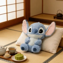 17.71英寸/45厘米可爱史迪奇毛绒玩偶，动漫史迪奇填充玩偶，柔软装饰，卡哇伊抱枕，礼物 - 藍色-M - 查看 11