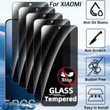 Bộ 5 miếng dán màn hình cường lực cho dòng Redmi, chống nhìn trộm, chống trầy xước, chống vỡ, hiển thị độ nét cao, cảm ứng mượt mà, thiết kế siêu mỏng, bảo vệ riêng tư 35°, vừa khít, dễ lắp đặt, không bọt khí, phụ kiện điện thoại thông minh. - màu đen - Xem 145
