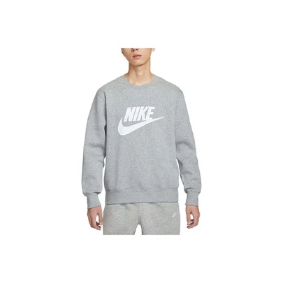  Nike 圓領純色保暖長袖衛衣 男款 灰色