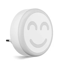 Đèn ngủ LED trắng ấm 0.5W với cảm biến thông minh, màu vàng ấm 2700K, thích hợp cho hành lang, phòng ngủ, phòng trẻ em, nhà bếp, cầu thang, thiết kế hình mặt cười (Lưu ý: Đèn ngủ này chỉ bật khi ánh sáng xung quanh đủ tối) - Phích cắm loại C của EU (220-240V) - Xem 11