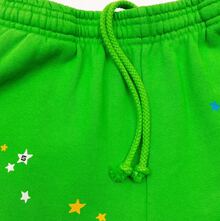 SP5DER Spider Worldwide Tracksuit Hoodie Set Cobweb Spider Style, Letter Print, Hip Hop Hoodie Pant Casual Track, Couple MatchingDesign, Designed For Both Men And Women - Quần xanh - Xem 5