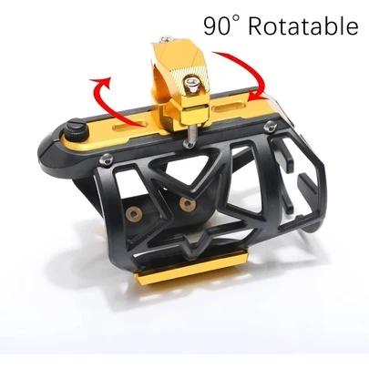 Motorcycle Water Bottle Drink Cup Holder, Electric Scoote CNC No Drill Beverage Bracket, Universal Adjustable Bicycle Stand, Motorcycle Mount Aluminum Alloy Thickened Modified Parts Accessories, Gym Running Machine Sports Bicycle Plastic Cup Holder, Off-Road Vehicle Bumper, Compatible With KAWASAKI BMW DUCATI SYM KTM SOCO SUZUKI Etc.