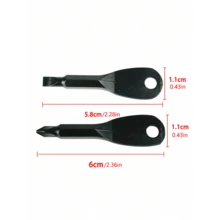2 Portable Screwdriver And Slotted Screwdriver Keyring Set - Camping Accessories Versatile Mini Pocket Repair Tool Gadget Car Accessories Bag Charm School Cute Goth Y2k Christmas Gift Ideas Bag Lanyards With Id Holder Car Accessories Bag Charms - màu đen - Xem 2