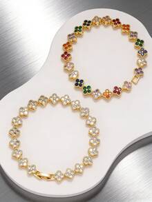 Fashionable Minimalist Stainless Steel Bracelet For Women, Suitable For All Seasons - Yellow Gold - View 2