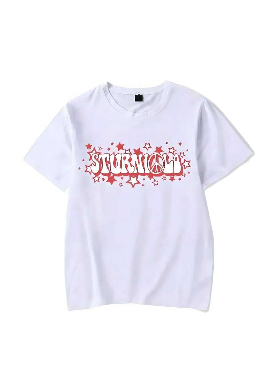 BREATHABLE COOL SUMMER Sturniolo Tripletss Sturniolo Peace Stars TShirt Vintage 90s T-Shirt Men Short SLEEs Ve Funnysss TShirt Tops Men T Shirt Men - trắng - Xem 1