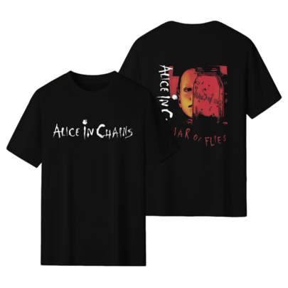 Rock Band Alice In Chains Jar Of Flies Album Short Sleeved T-Shirt Men's And Women's Retro Casual Pure Cotton Sportswear Men's Fashionable Streetwear Top Short Sleeved Summer