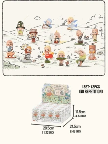 POP MART Zsiga Along The Way Series Blind Box Collectibles, Includes 12 Regular Versions + 1 Secret Version, Inspired By Poetic Life Designs Such As "The Pocket Of The World", "Quiet Park" And "Birds On The Roof", Also Has Secret "Diary" Version, Presenting Artistic Storyline Figurines For Zsiga Fans And Blind Box Collectors, Ideal Gifts For Art Lovers, Collectors And Special Occasions - Multicolor - View 15