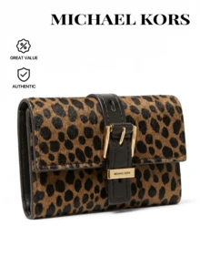 Michael Kors NOLITA MD翻盖三折钱包，休闲日常长款钱包 - 記住多 - 查看 1