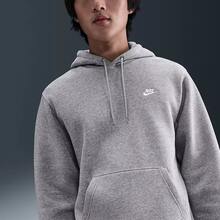 Nike Club 加絨套頭連帽針織保暖衛衣 男款 灰色 - 灰色 - 查看 5