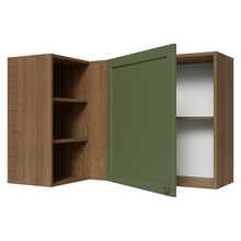 Alacena Gabinete Superior De Esquina Cocina Madesa Vik MV - Marrón y Verde - Ver 9