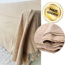 Set Of 2 Throws For Sofa Or Bed, 100% Cotton, Size 210x120, Decorative And Protective Cover For A New And Elegant Home - 混合焦糖 - 查看 5