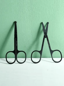 圆头安全鼻毛修剪器，不锈钢材质，男女通用鼻毛耳毛修剪器 - 黑色 - 查看 5