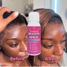 Lace Melting Spray For Glueless Wig Install,  Lace Adhesive For Wigs, Skin Friendly Formula To Protect Edges - 100ml - 查看 3