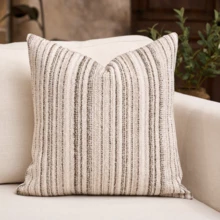 1 pezzo Federa per cuscino decorativo di lusso con texture bouclé quadrata, adatta per divano, soggiorno, camera da letto, stile fattoria, può essere anche usata come regalo, senza inserto per cuscino - Cachi-Beige - Visualizzare 12