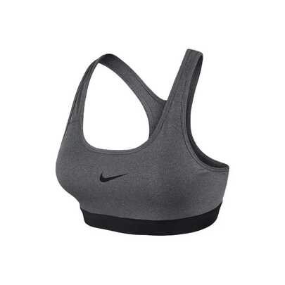  Nike Classic Padded 純色中強度支撐運動內衣 女款 灰色