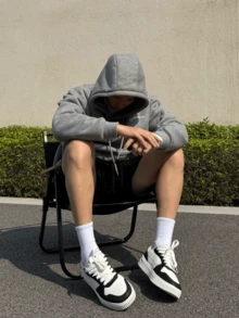 Nike Club 加絨套頭連帽針織保暖衛衣 男款 灰色 - 灰色 - 查看 9