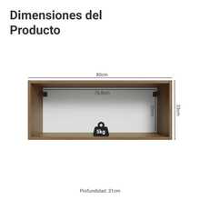 Gabinete Superior de Cocina Madesa Vik 80cm 1 Puerta MV - Marrón y Verde - Ver 2