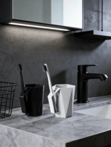 1 Piece Household Diamond-Shaped Toothbrush Cup For Couples With Handle, Stylish And Simple Creative Rinse Cup - 400ml - View 5