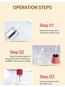 Botella recargable de perfume negro mate de 5ml | Dispensador reutilizable con bomba para viajes - Negro - Ver 3