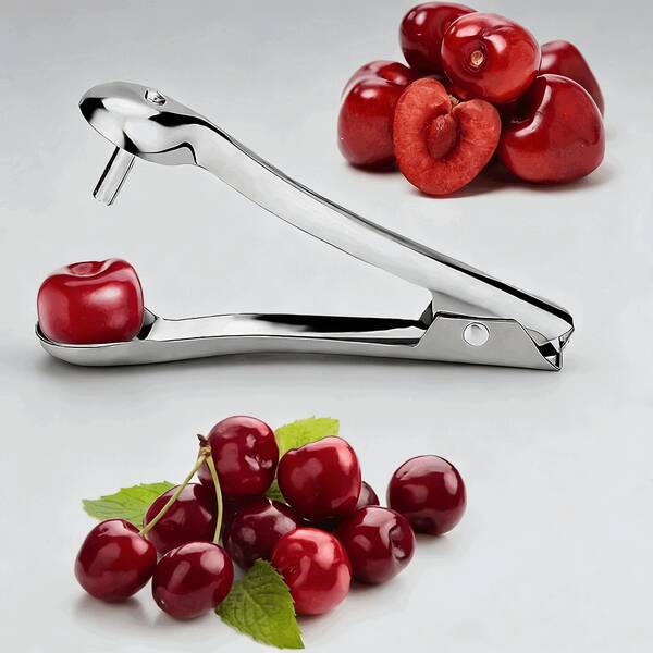Stainless Steel Cherry Pitter - An Easy-To-Use Fruit Pitting - Durable Kitchen Gadget For Home Use, Suitable For All Four Seasons