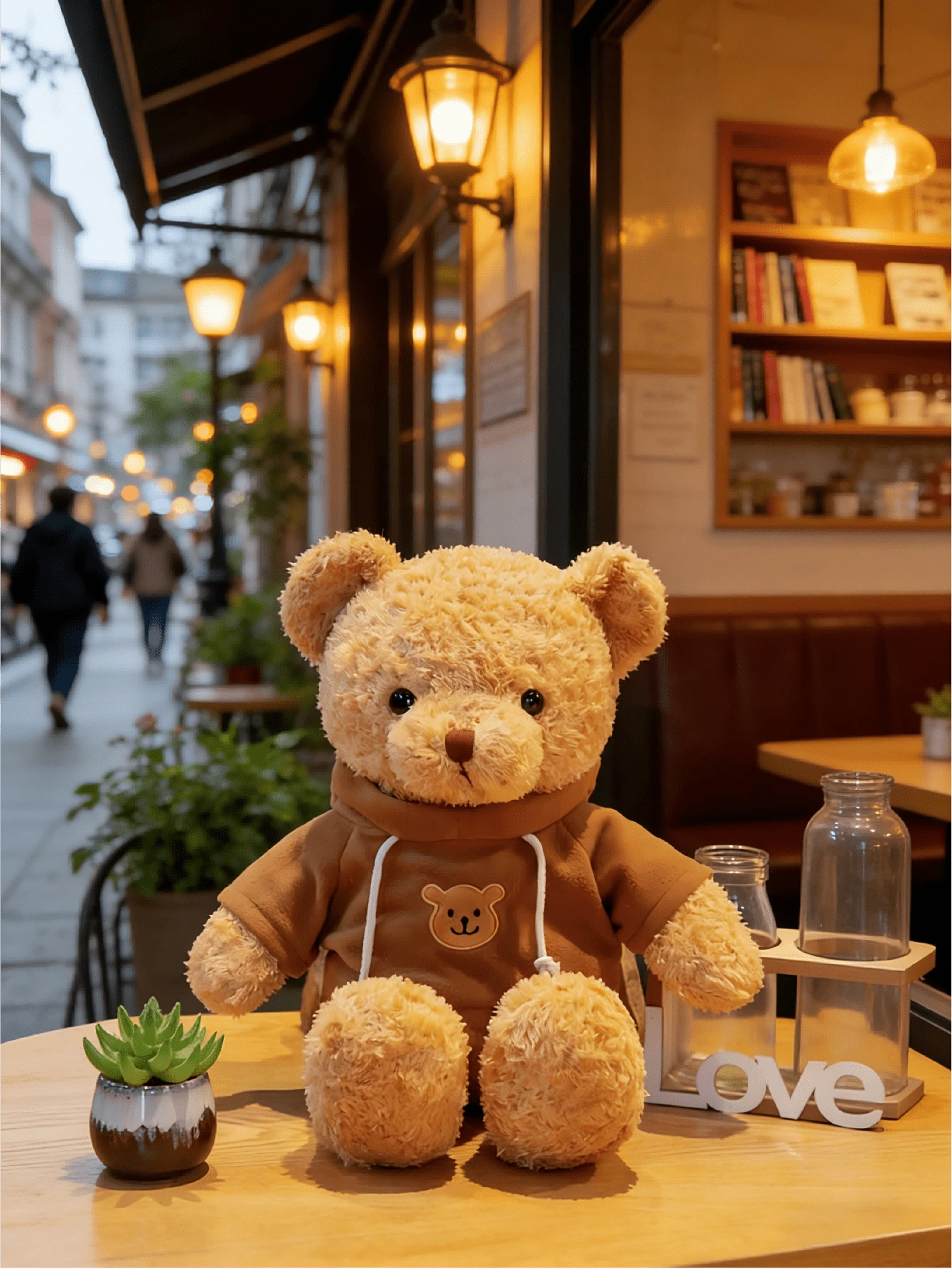 Rosa & braune Teddybär Plüsch Stofftier Puppe, Weiche lockige Fell Plüsch Puppe, Süße Plüsch Puppe Geschenk für Geburtstag, Weihnachten, Kindertag, Halloween, Erntedankfest, Ostern, Frühling/Sommer