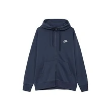 Nike SportswearClubFleece刺繡Logo純色連帽拉鍊外套衛衣男款 - 藍色 - 查看 13
