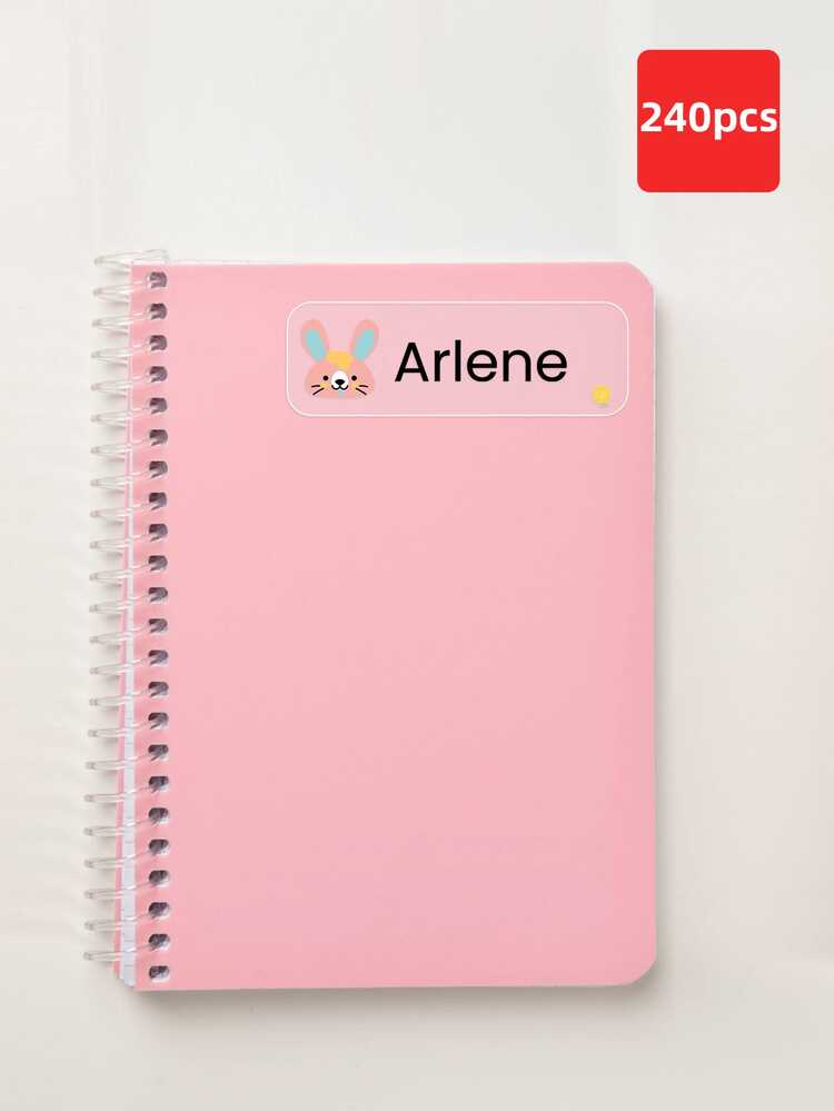 1-240pcs Custom Stationery Stickers - Personalized Name Labels, Custom Name Stickers, Transparent Labels, Waterproof Oilproof Labels, Personalized Stationery Stickers, Perfect For Study Supplies, Cups, Water Bottles, Storage Boxes, Notebooks, Lunch Boxes, Personal Items, Ideal For Daycare Centers, Summer Camps, Sports & Cultural Activities, Great For Students, Family, Friends, Men, Women, Suitable For Daily Use, Back To School Season - Style 1 - View 17