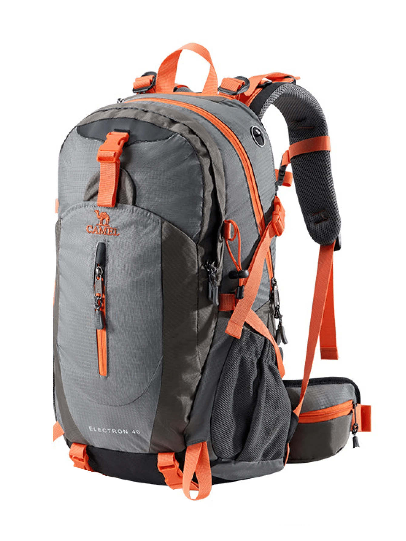 CAMEL CROWN Casual Sports Backpack, Outdoor Cycling Hiking Bag, Lightweight Travel Backpack - Grey - View 1