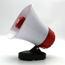 BOSSNEY Trompeta bocina para perifoneo publidifusion,Amplificador magnético para coche de 35 W de alta potencia con Bluetooth/USB/bucle de grabación. Sistema de megafonía para vehículos de emergencia y promoción de vendedores ambulantes. - Rojo - Ver 6