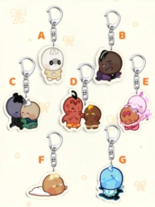 1个动漫亚克力宝贝系列饼干跑酷/饼干王国亚克力钥匙扣，动漫图案，角色造型，可作包包配饰、趣味饰品和粉丝礼物。非常适合送给男朋友、女朋友、家人、老师，也可作为派对礼物和饼干罐主题手机装饰。 - 彩色 - 查看 13
