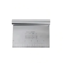 2/4件套不锈钢蛋糕切片器烘焙工具，带尺子和刮刀 - 采用加厚不锈钢制成，经久耐用，不易变形 - 适用于厨房、面包店、酒店、学校和DIY项目 - 彩色 - 查看 11