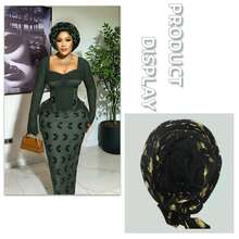 Feather & Foil Embellished Multi-Layer Nigerian Wedding Headwrap - Multicolor - View 10