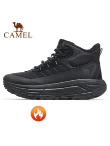 CAMEL CROWN Men's Outdoor Autumn/Winter Sneakers, High-Top Casual Fleece Lined Warm Shoes - Dark Castle Gray - View 1