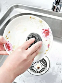 1/10/20pcs High Density Steel Wool Pads, New Generation Kitchen Cleaning Tool, Effectively Removes Stubborn Grease, Popular Sold-Out Item, Durable And Practical Scrubber - 20Pcs - View 5