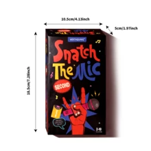 Snatch That Mic Music Card Game, 125PCS Singing Challenge Cards, 2-10 Players Fun Pass The Mic Game, Ideal For Family Karaoke Christmas Birthday Party,Game Gift!Cards Games,Party Games,Friends Games,Board Games - Nhiều màu - Xem 2