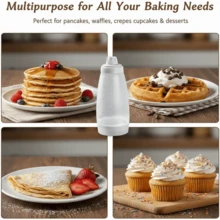 1/2pcs 1000ml/33.8oz Cake Batter Mixer - Kitchen Baking Tool, Manual Whisk Suitable For Cakes, Cookies And Baked Goods, Easy Squeeze Design, Precise Measurement, Smooth Mixing Essential | Plastic Bowl - Multicolor - View 8