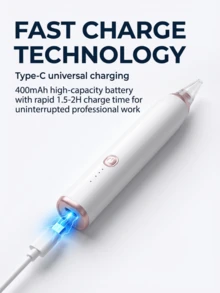 Portable Wireless Diamond Painting Pen, DIY Auxiliary Tool, Precise Diamond Attachment, No Offset, Dual-Headed Design, Fast Drilling, Easy Operation - White - View 9