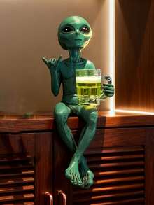 Interesting Alien Model, Can Be Placed On Desks, Bookshelves And Other Flat Surfaces, Resin Decor Sci-Fi Theme For Living Room, Bedroom, Bar, Club And Other Scenes, Creates A Magical Atmosphere - Multicolor - View 9