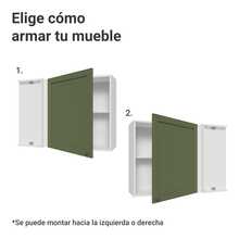 Alacena Gabinete Superior Cocina Madesa Vik 94cm BV - Blanco y Verde - Ver 4